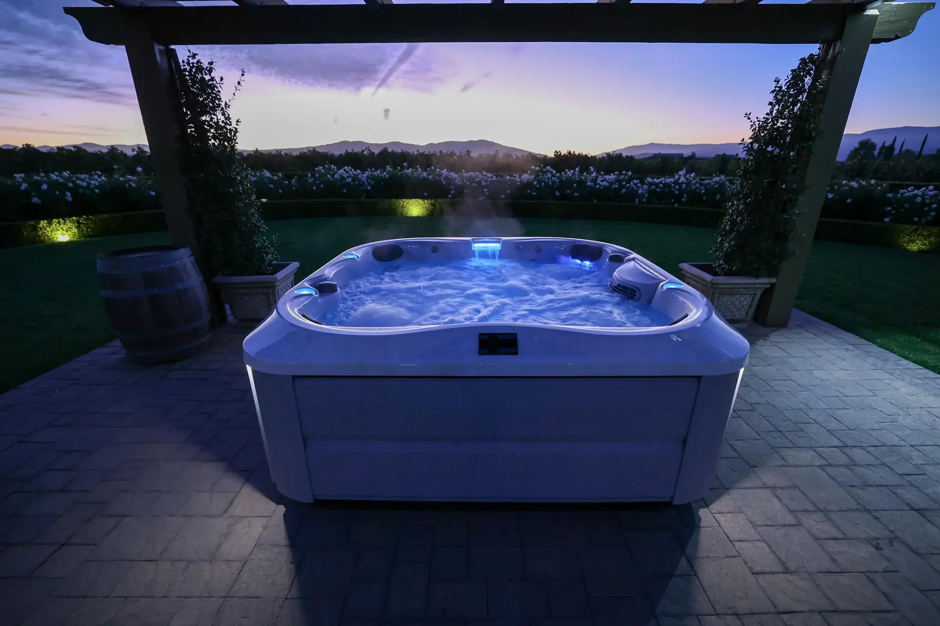 Hot tub lifestyle and wellness imagery